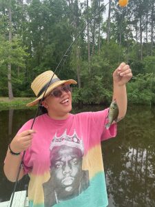 Katie fishing