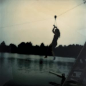 We had a pulley to swing over the water