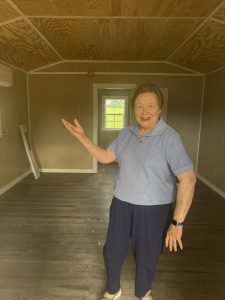 Mom Sara Showing Off Our Progress