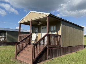 The Lakeview Lodge Cabin with new painted porch